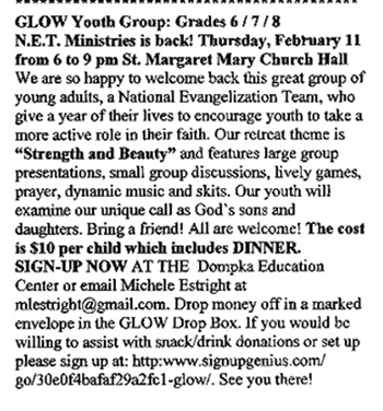 Youth Ministry Notices